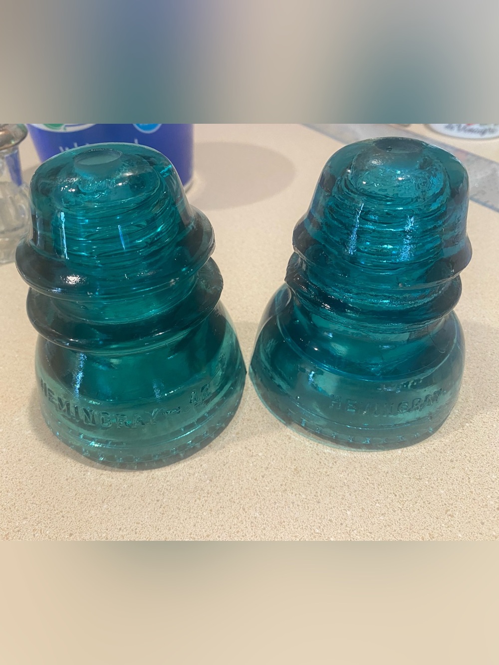 Vintage Glass Lantern Insulator Converted for Pendant  light sconce - Hemingray